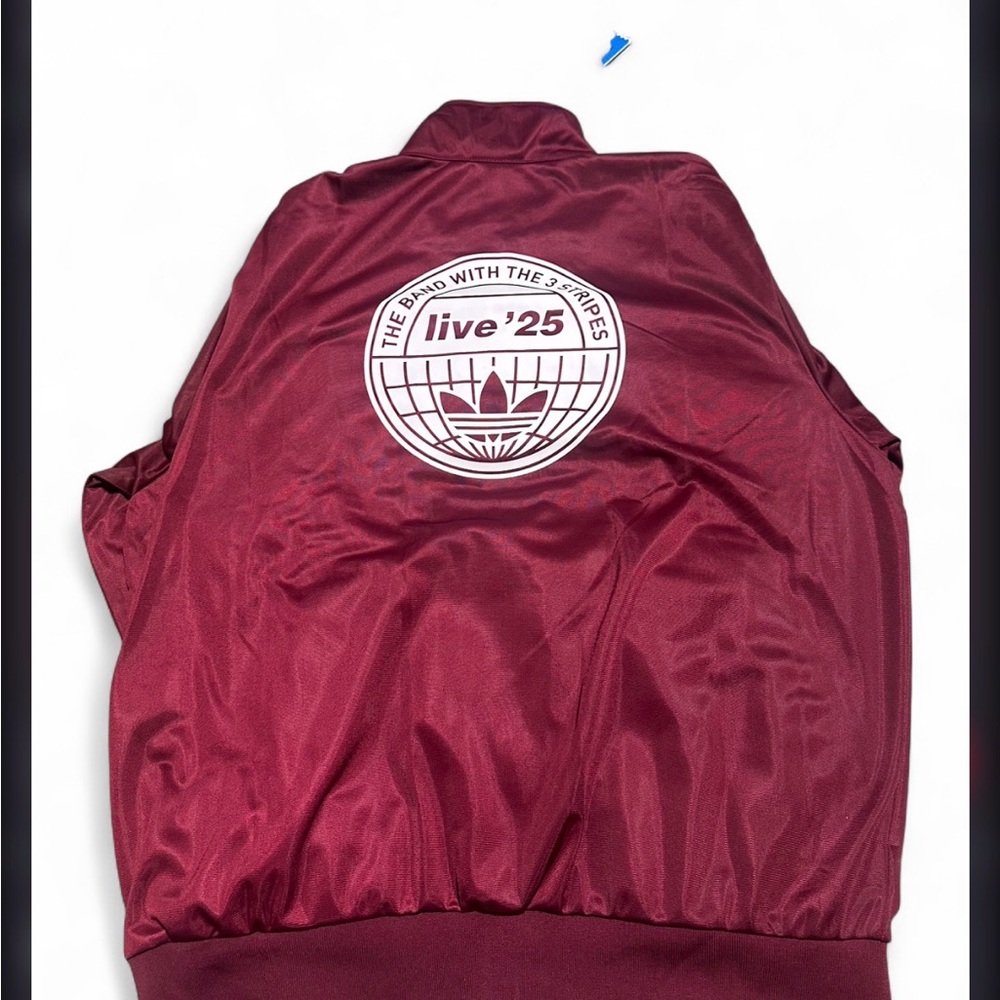 Adidas x Oasis burgundy track jacket #oasis #music Size m - Picture 2 of 2